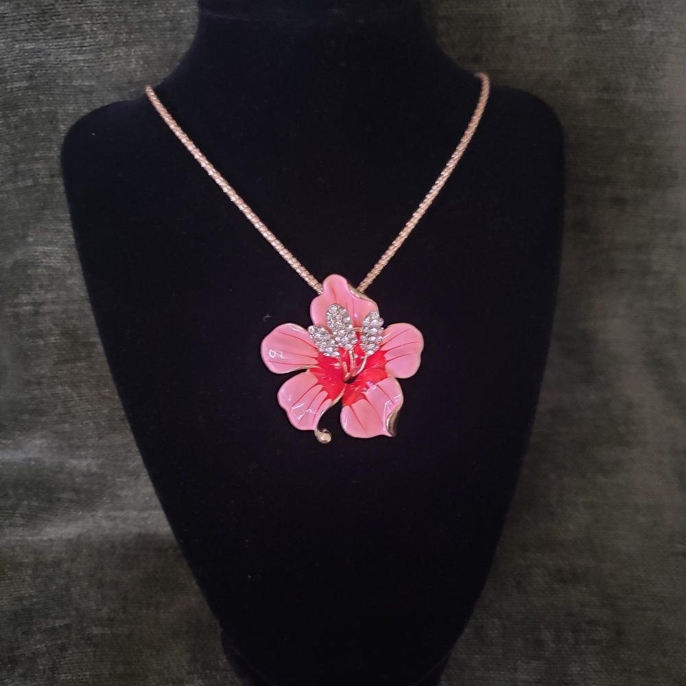 Pink Hibiscus 🌺 Necklace/Pendant